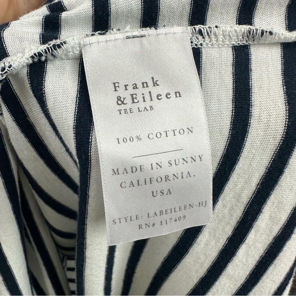 Frank & Eileen Tee Lab Sleeveless Striped Maxi/Midi Dress Navy & White - Picture 9 of 10
